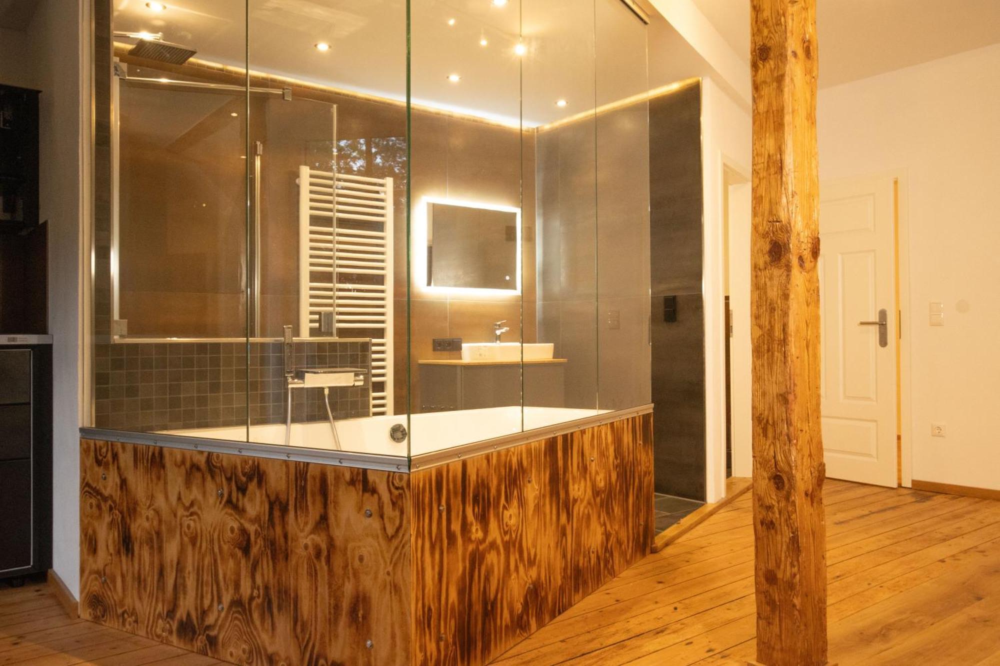 Loft Apartment Mit Grosser Badewanne A Mugeln Esterno foto